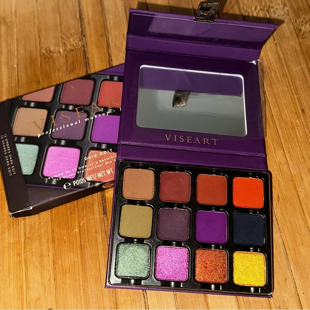 Viseart Dark Edit Eyeshadow Palette - Purple, Red, Gold